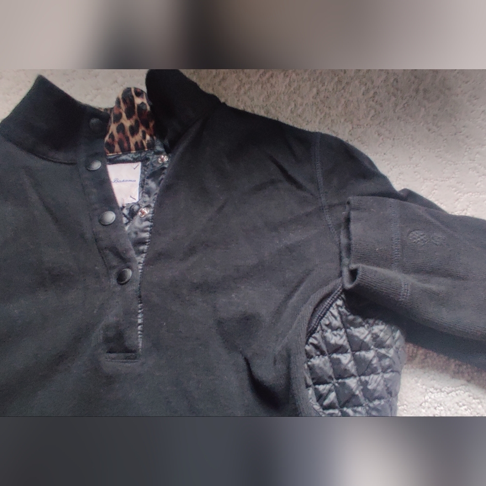 Tommy Bahama Black Quilted Sweater Size M